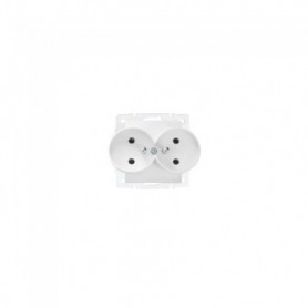 Interrupteur Encastrable Double avec Voyant Lumineux LED DOMO Blanc