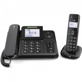 Doro Comfort 4005 Téléphone filaire + combiné avec répondeur Noir