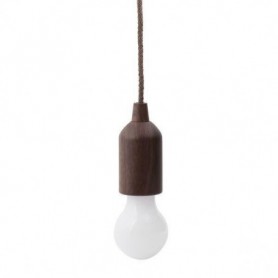 Ampoule LED design suspendue avec culot en bois
