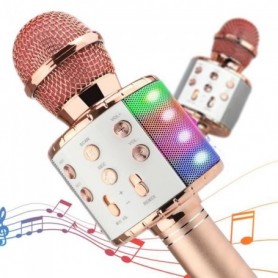 Microphone sans Fil Karaoké,Microphone Bluetooth Portable Lecteur pour