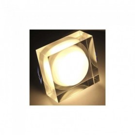 Spot LED encastrable 1W cristal Carré - Blanc Chaud 2700K
