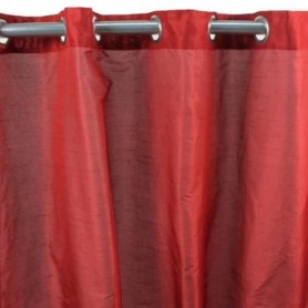 ART SILK rideau à oeillets fausse soie (140x250cm) rouge