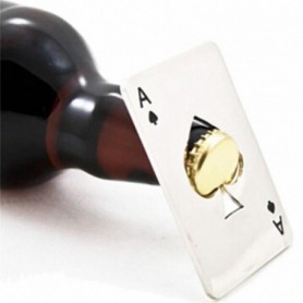 Bottle Cap Opener Poker Playing Card Ace of Spades barre d'outils Soda