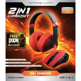 DragonWar Comboset 2 en 1 Combo Set Edition Rouge + Stereo Gaming Headset