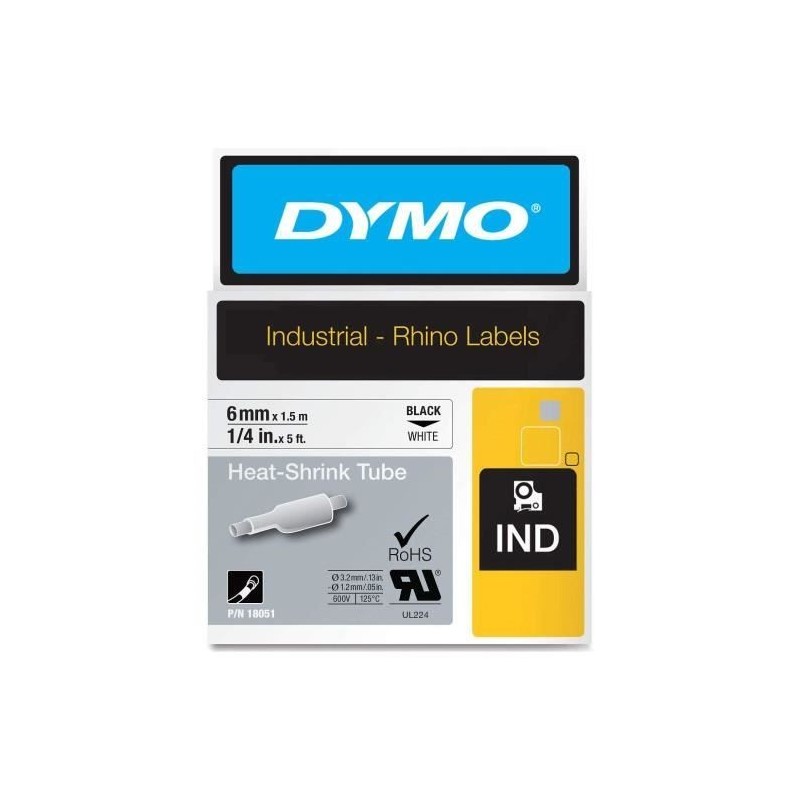 Image secondaire de Ruban Laminé pour Etiqueteuses ID1-6 Dymo 18051 Blanc