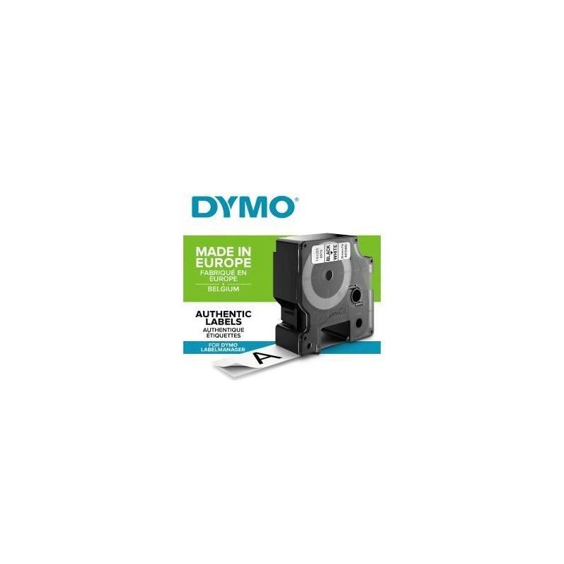 Ruban Laminé pour Etiqueteuses Dymo S0720930 Blanc/Noir Noir/Blanc