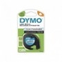 DYMO LetraTag rubans Plastique 12mm x 4m Noir/Transparent (compatible )