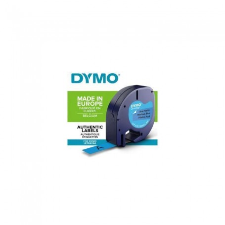 DYMO LetraTag rubans Plastique 12mm x 4m Noir/Bleu (compatible avec DYMO )