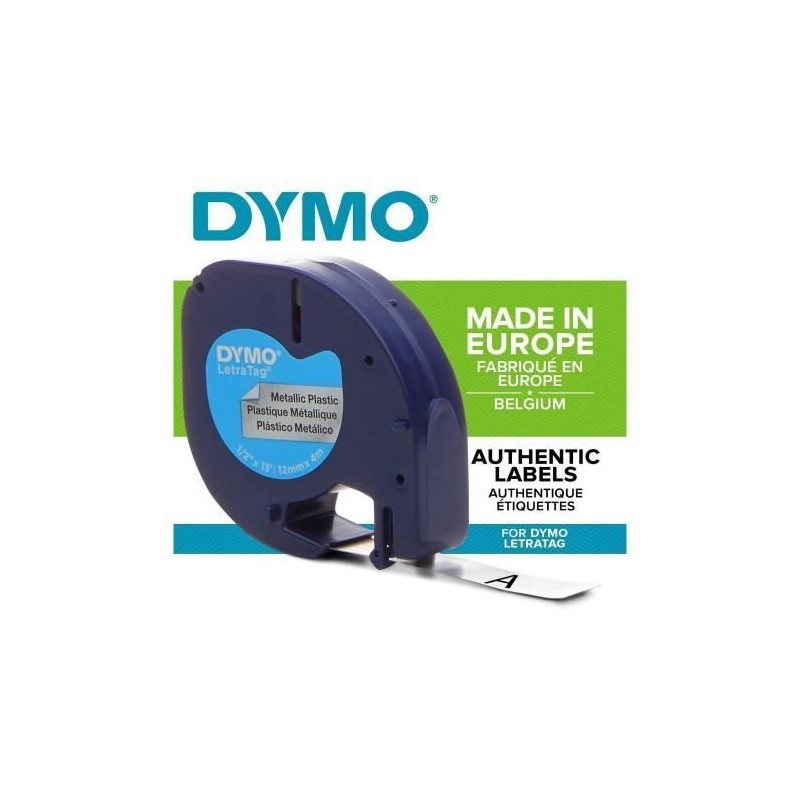 Ruban Laminé pour Etiqueteuses Dymo S0721730 Noir