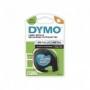 DYMO LetraTag rubans Métallisé 12mm x 4m Noir/Argent (compatible avec )