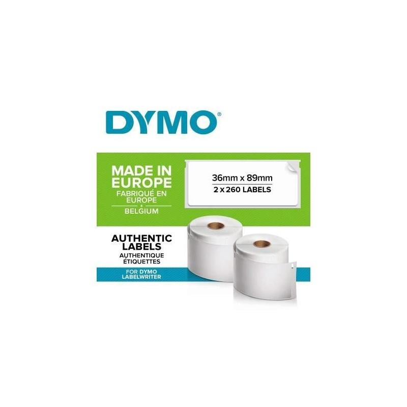 Rouleau d'Étiquettes Dymo S0722400 Blanc Rouge Noir/Blanc