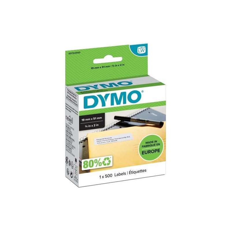 Image secondaire de Ruban Laminé pour Etiqueteuses Dymo S0722550 Blanc