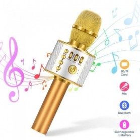 Microphone Sans Fil Karaoké Microphone Bluetooth Lecteur Enregistreur
