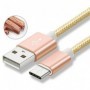 [50 CM] USB Type C Câble Pour Sony Xperia XA1 /G3121 - Nylon Tressé Chargeur