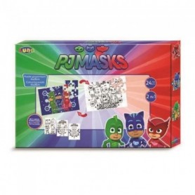 Coffret de jeu PJ Masks, Puzzle 24 pieces, coloriage GUIZMAX