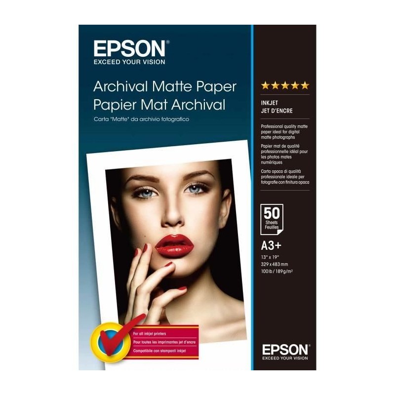 Epson Pap Mat Archival A3+ (50f./189g)