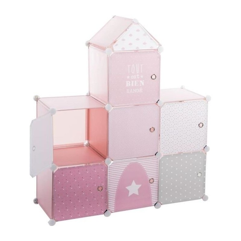 Étagère Atmosphera Pink Castle Enfant Modulaire polypropylène (95,5 x 32 x 109 cm)