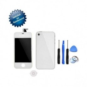 Vitre tactile pour Apple iPhone 4 blanc + écran