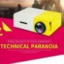GAOHOU Mini Projecteur 1080P YG300 LED Portable Film Cinéma Maison USB