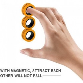 PIMPIMSKY Jouets Magnétiques de Décompression Hand Spinner Fingears Anneaux
