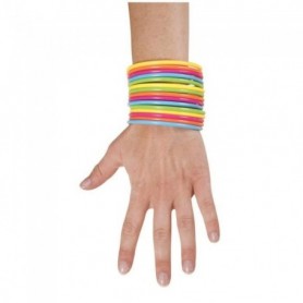 Autre Accessoire Deguisement Vendu Seul - Lot de 15 bracelets fluos  multicolores