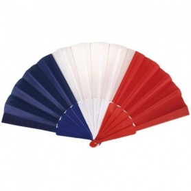 Eventail France tricolore: bleu, blanc et rouge (x1) REF/18120