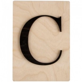 Lettres en bois déco façon Scrabble - 14,9 x 10,5 cm C