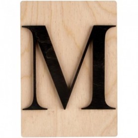 Lettres en bois déco façon Scrabble - 14,9 x 10,5 cm M