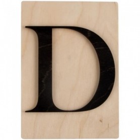 Lettres en bois déco façon Scrabble - 14,9 x 10,5 cm D
