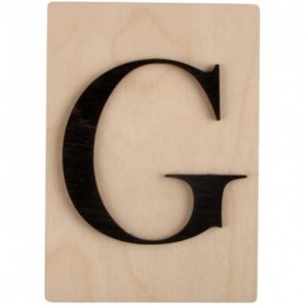 Lettres en bois déco façon Scrabble - 14,9 x 10,5 cm G