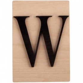 Lettres en bois déco façon Scrabble - 14,9 x 10,5 cm W