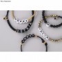 Perles plastiques à lettres, noir, 5x5mm, blister-LS 40g