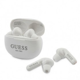 Ecouteur sans fil + micro Guess Blanc pour Wiko Y61