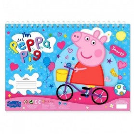 Cahier de dessin Peppa Pig livre de coloriage Stickers Regle Pochoir GUIZMAX