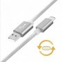 Cable Metal Tresse Type C pour OPPO Reno Chargeur USB 1m Reversible Connecteur