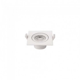 Plafonnier carré encastrable blanc LED 7W COB éclairage 35W - Blanc Chaud