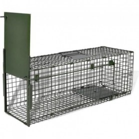 Attrape à animaux avec 1 porte  Cage piège pour animaux chats chiens lapins