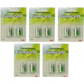 Eunicell Lot de 10 PILES ( 5 blisters de 10 piles) CR2 au lithium Sous