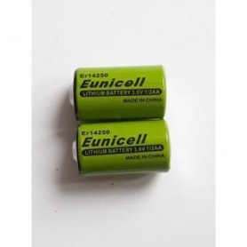 Pile ER14250 EUNICELL - 1/2 AA - Blister de 1 - Lithium 3,6V