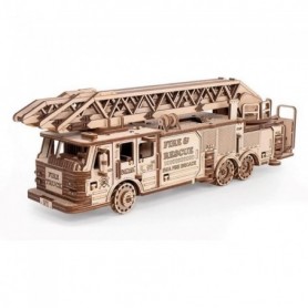 Maquette 3D en bois - Camion de pompier 37,8 cm