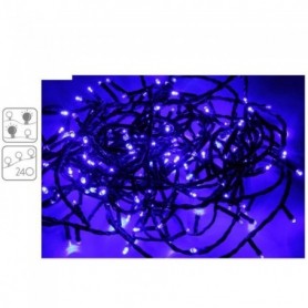 Guirlande clignotante 240 LED bleues - 12m