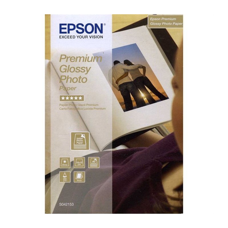 Epson Premium Glossy Photo Paper - 10x15cm - 40 Feuilles