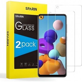 [Lot de 2 Verre trempé pour Samsung Galaxy A21s [Bord Arrondi 2,5 D] Film