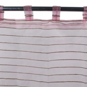 SHAM voilage à pattes (110x250cm) rose