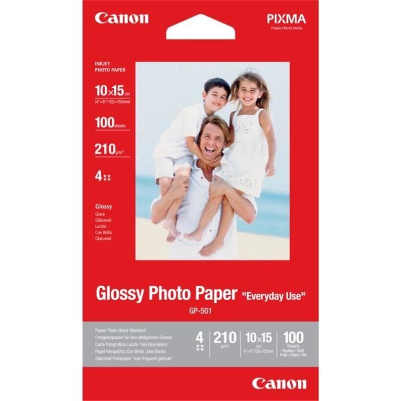 Canon Papier photo brillant 4 × 6 po (10 × 15 cm) GP-501 - 100 feuilles