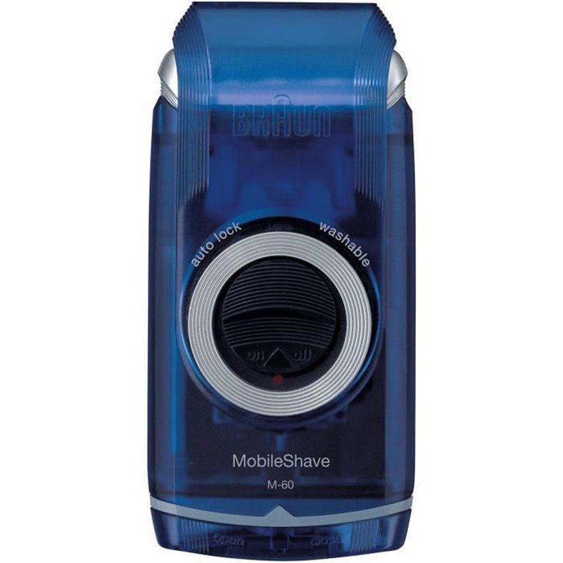 Braun PocketGo M60b Rasoir à grille Noir, Bleu