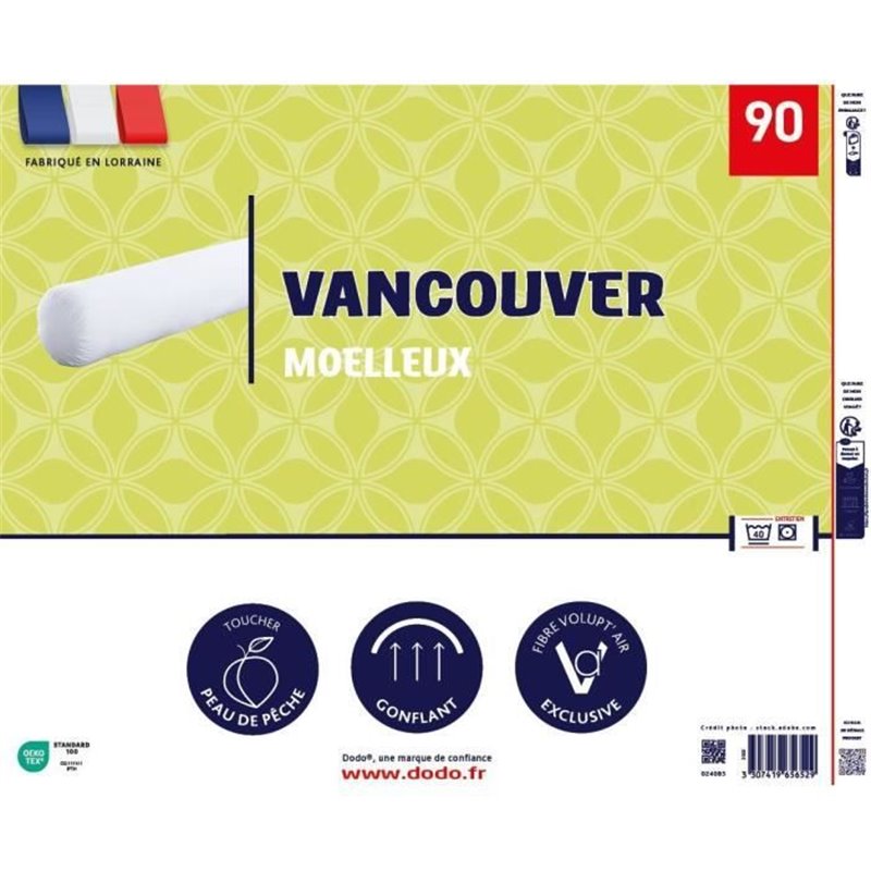 Image secondaire de Oreiller Dodo Vancouver Blanc 90 cm