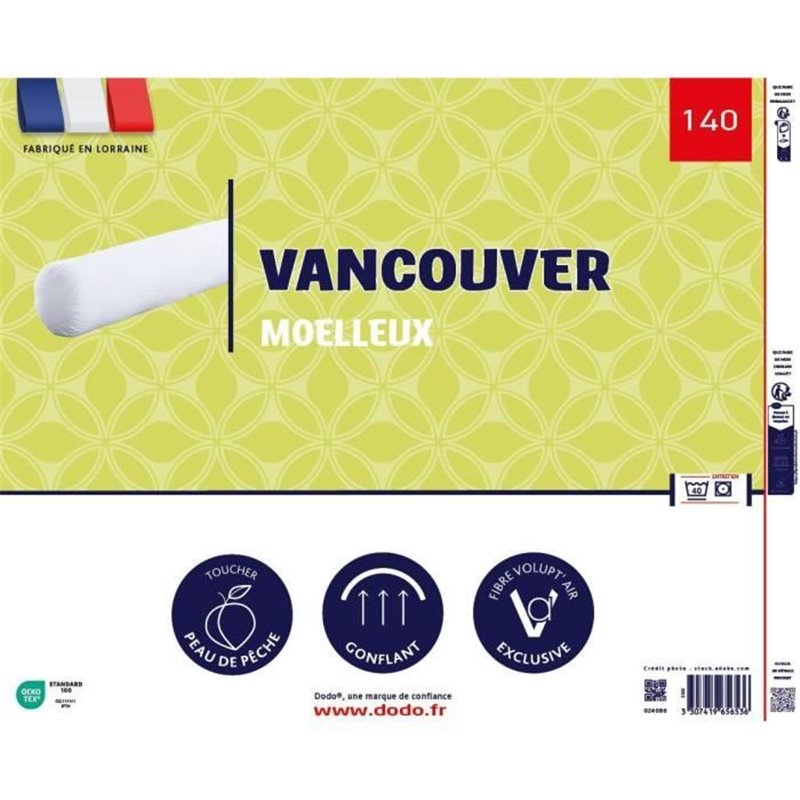 Image secondaire de Oreiller Dodo Vancouver Blanc 140 cm