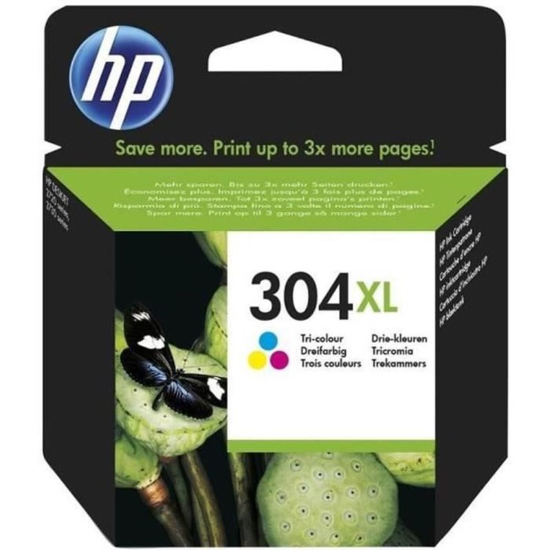 HP 304XL Cartouche d'encre trois couleurs grande capacité authentique