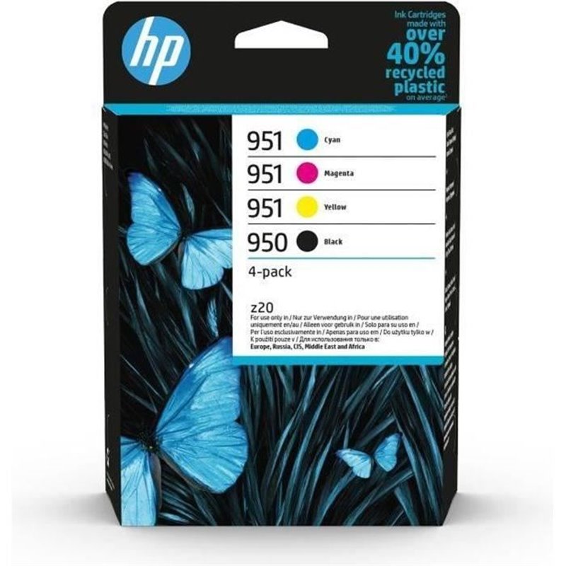 HP 950 Pack de 4 cartouches d'encre noire/ 951 Pack de 4 cartouches d'encre cyan/magenta/jaune authentiques